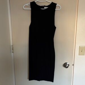 Babaton Black Sleeveless Midi Dress